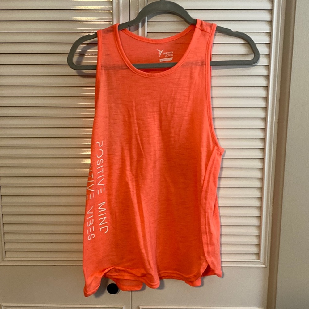 Orange workout tank top
